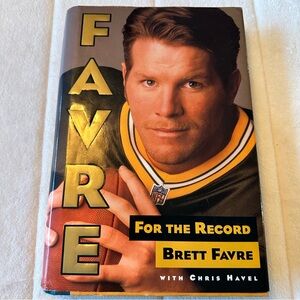 👁️4/$10👁️Brett Favre "For the Record" Hardcover Book NFL